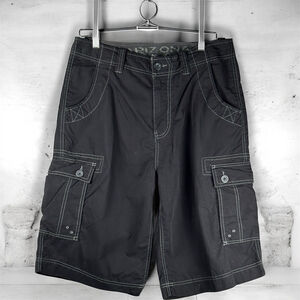 Arizona Jean Co Men's Cargo Shorts Black Lightweight Size 34
